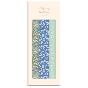 Blue mint ditsy nail file set, perfect for stylish self-care.