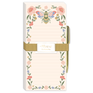 Bee-themed magnetic list pad, ideal for jotting down reminders.