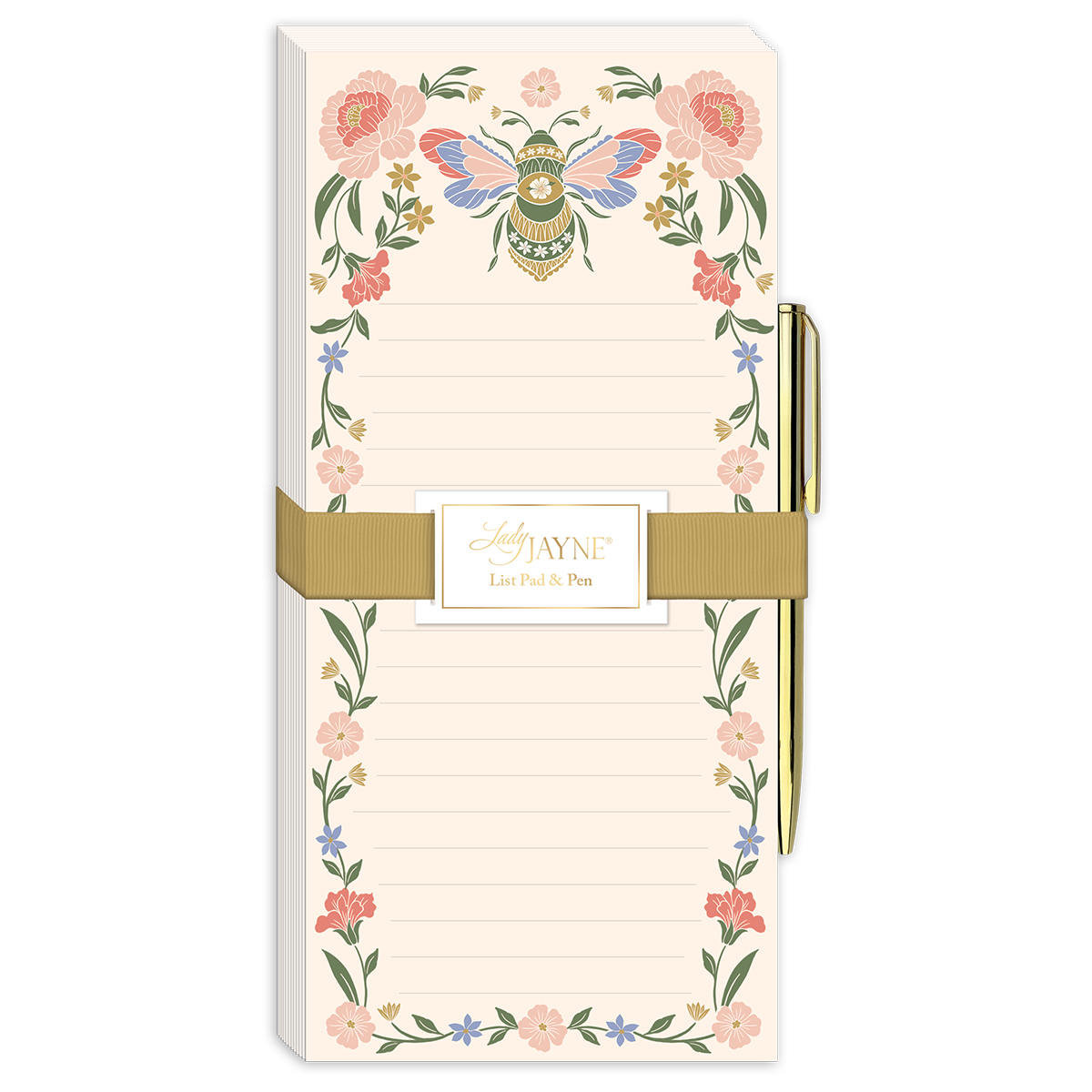 Bee-themed magnetic list pad, ideal for jotting down reminders.