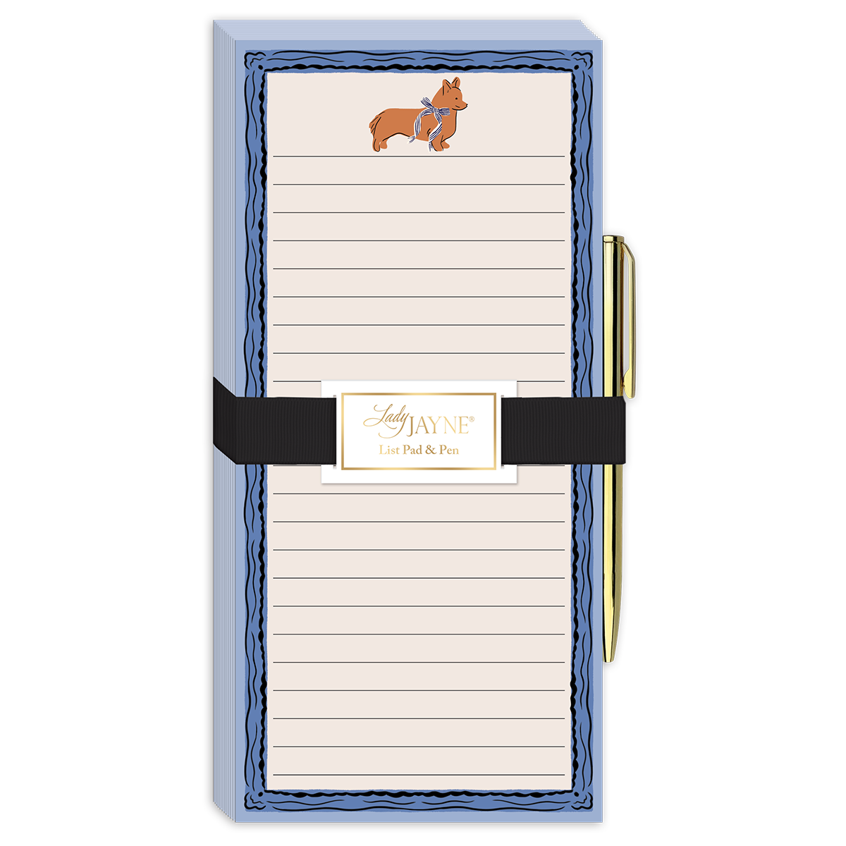 Corgi-themed magnetic list pad, perfect for keeping tasks organized.