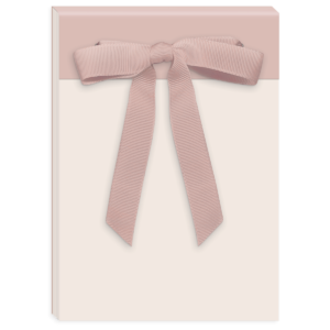 Blush top-bound notepad, perfect for jotting down ideas.