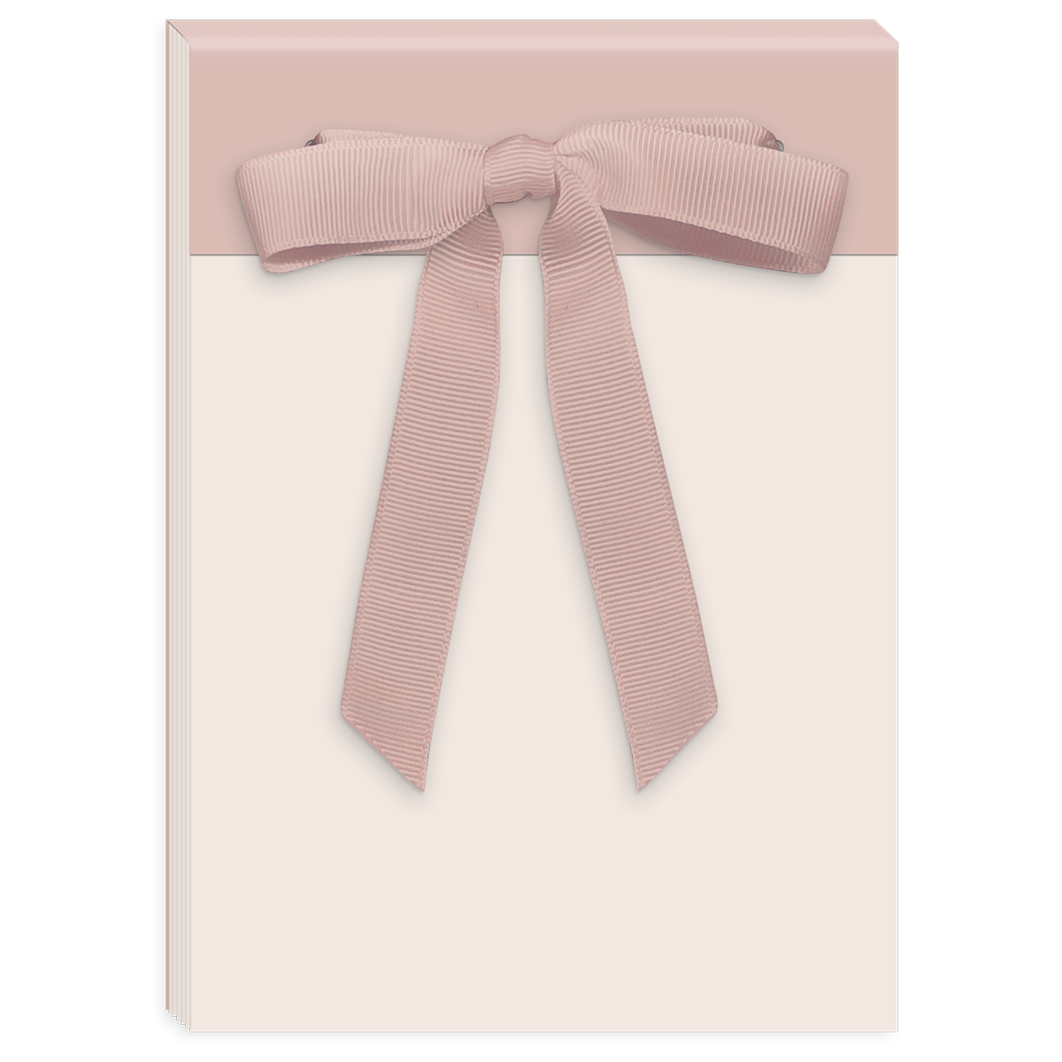 Blush top-bound notepad, perfect for jotting down ideas.