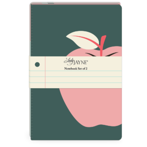 Pink and green notebook set, great for students and professionals.