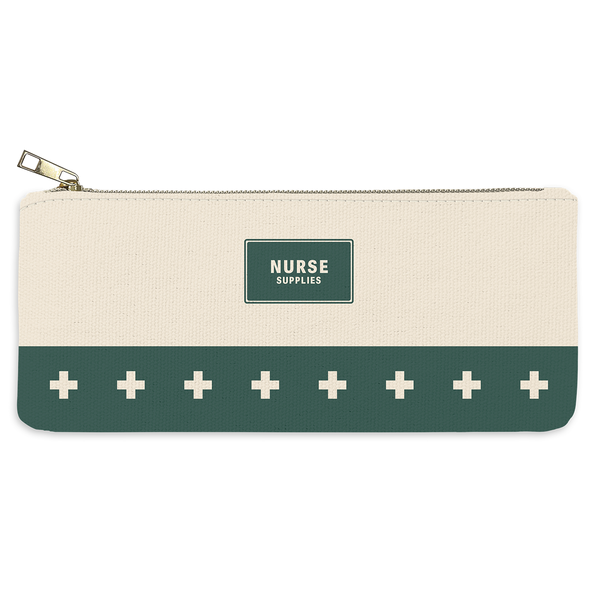 On Duty Cream Green Pencil Pouch Product