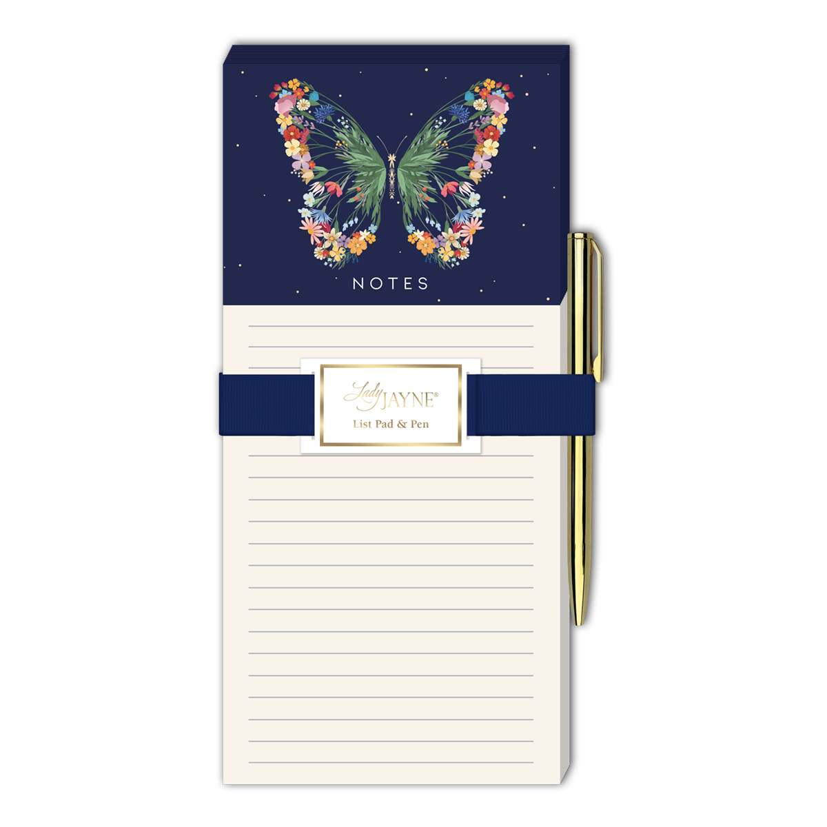 Garden Butterfly Magnetic List Pad With Pen Product
