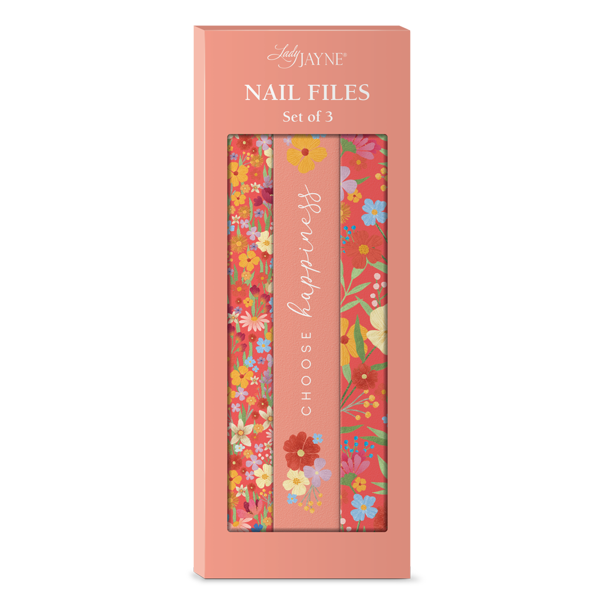 Botanical Garden Coral Floral Nail Files Product