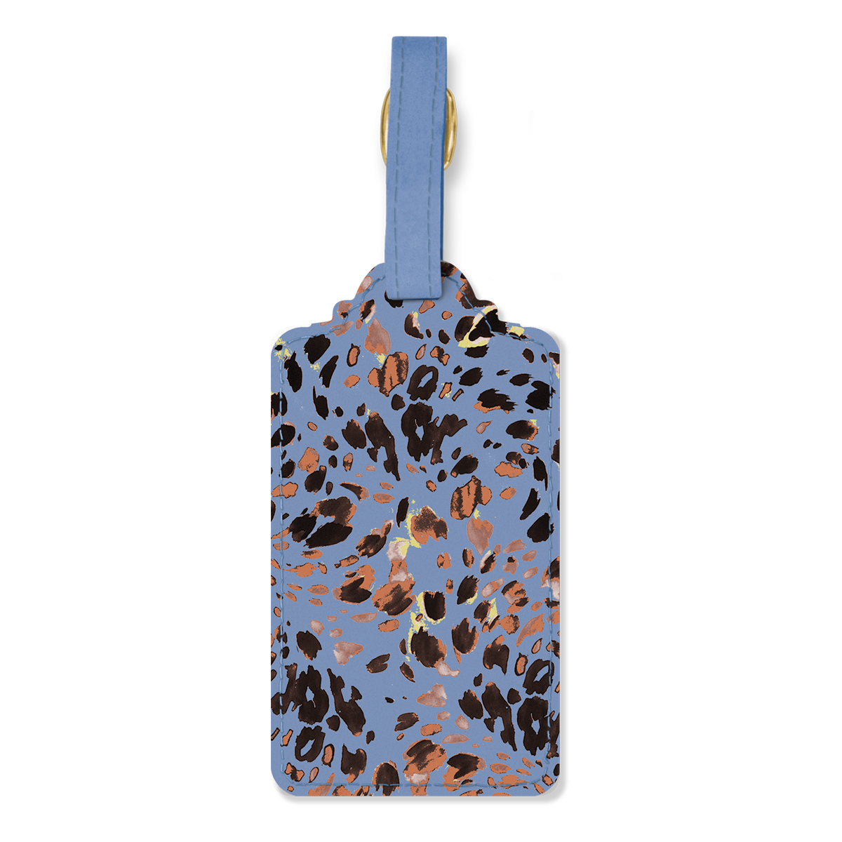 Abstract Animal Blue Leopard Luggage Tag Product