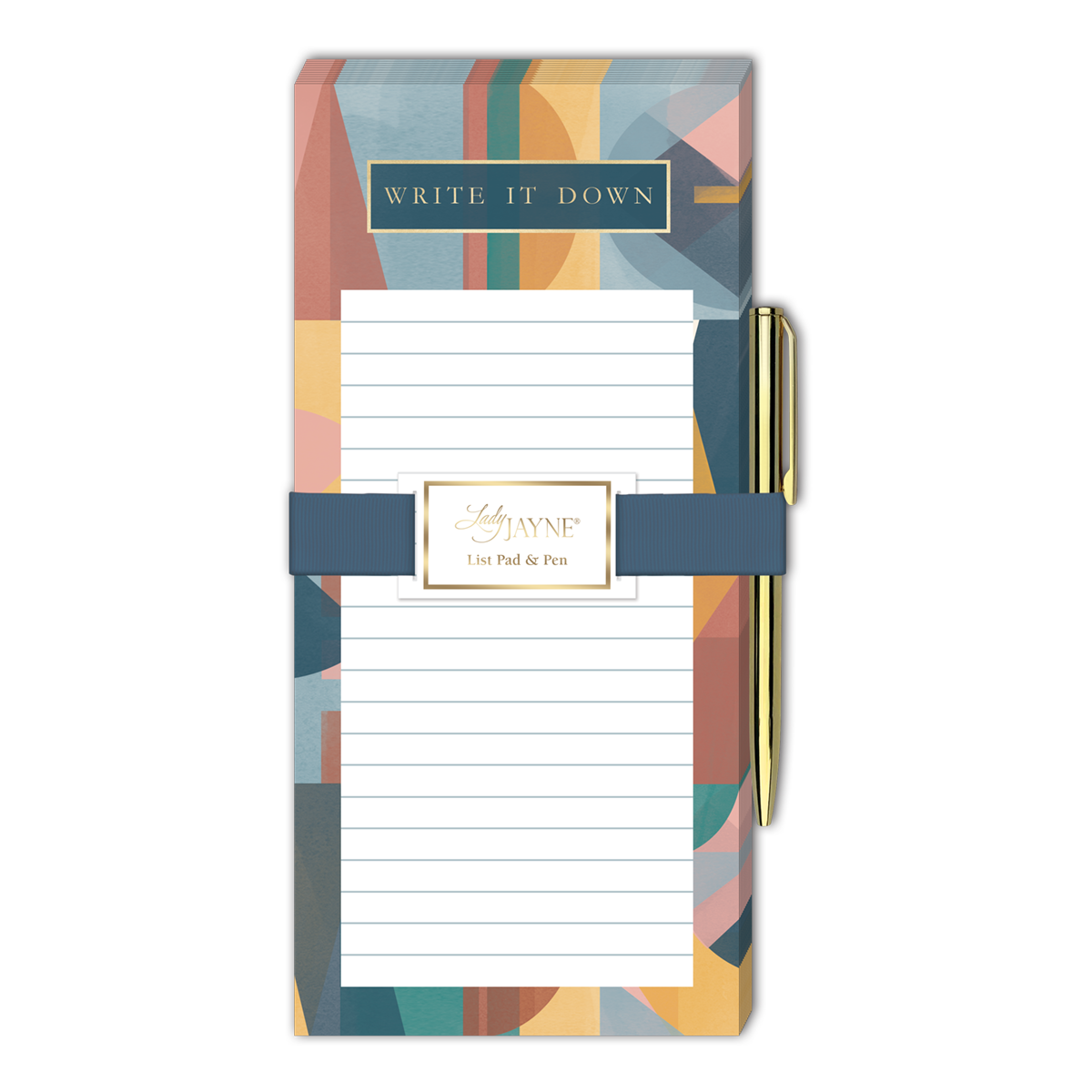 Modern Teacher Geo Magnetic List Pad With Pen Product