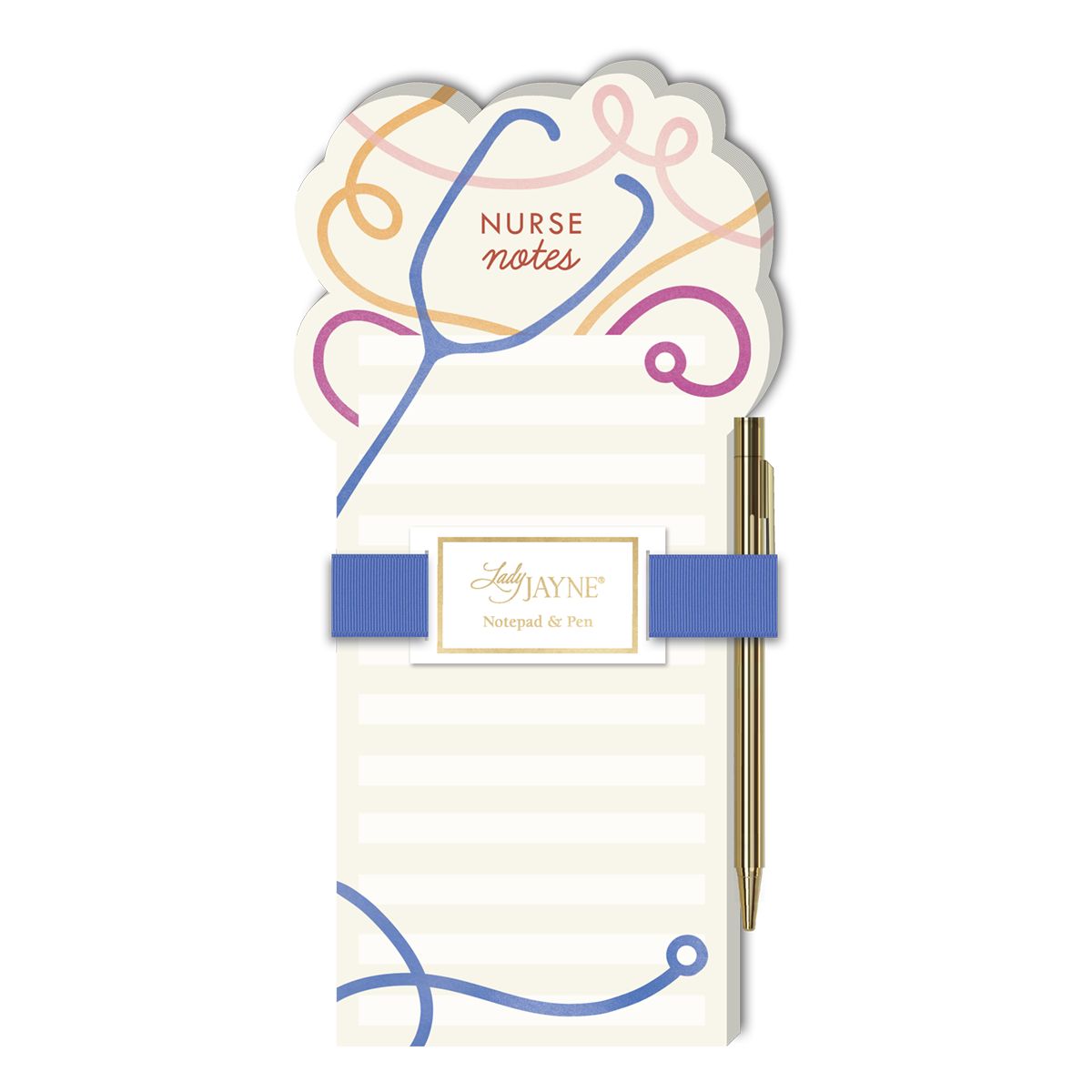 Nurse Notes Stethoscope Die-Cut Note Pad Product