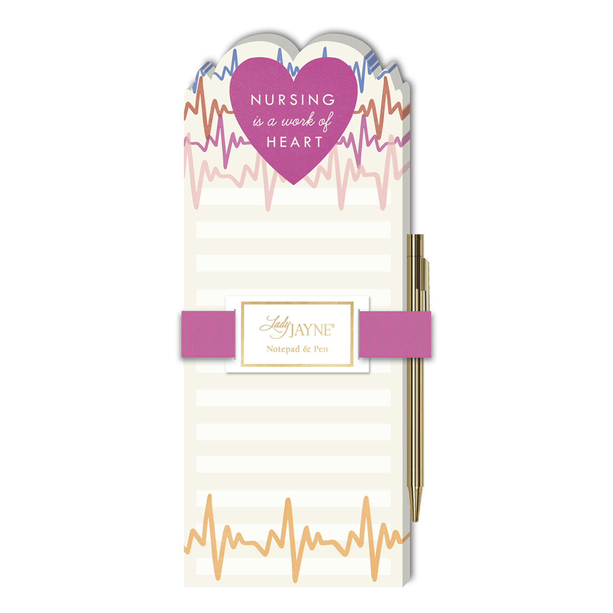 Nurse Heart Lines Die-Cut Note Pad Product