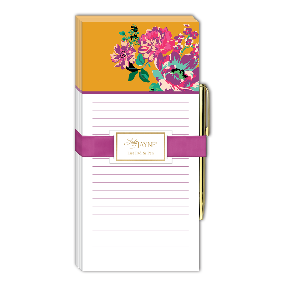 Bouquet Magnetic List Pad With Pen Product