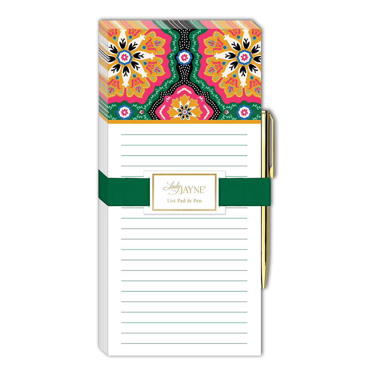 Medallion Large Magnetic List Pad With Pen Product
