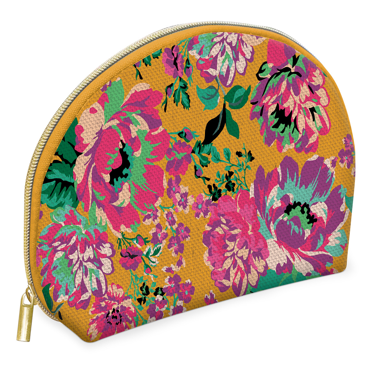 Yellow Floral Cosmetic Bag Product