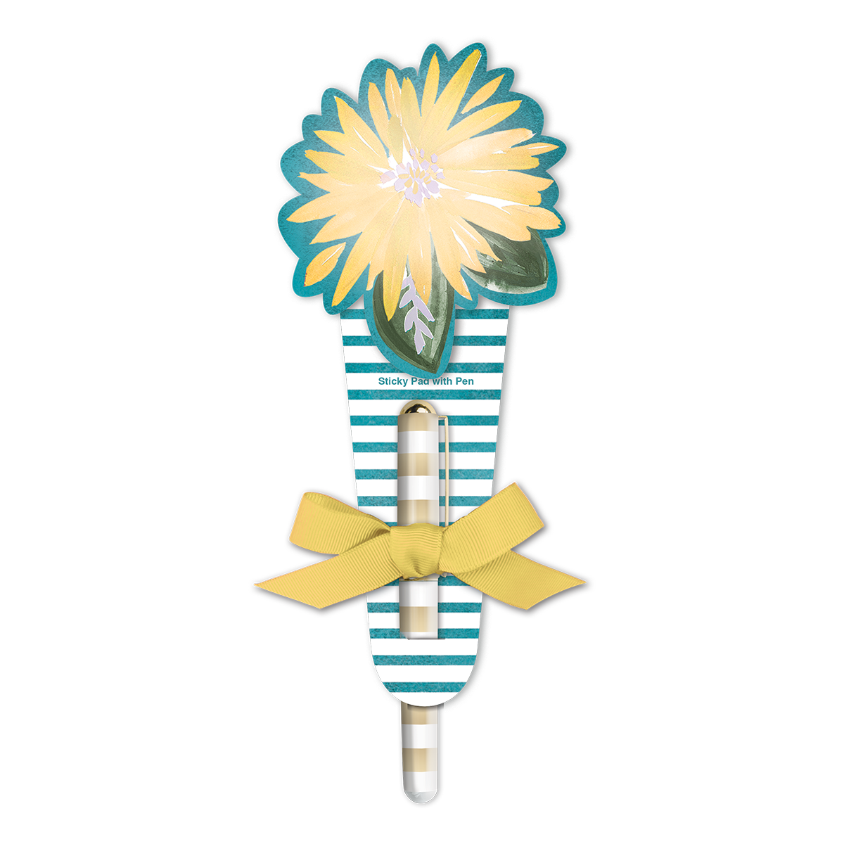 Yellow Flower Sticky Pad and Pen Product