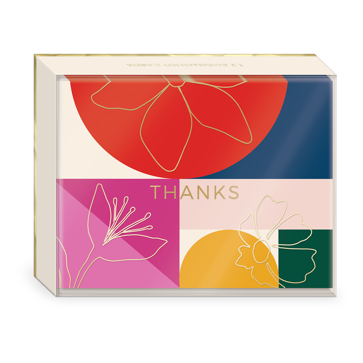 Geo Multi Thank  You Note Cards Product