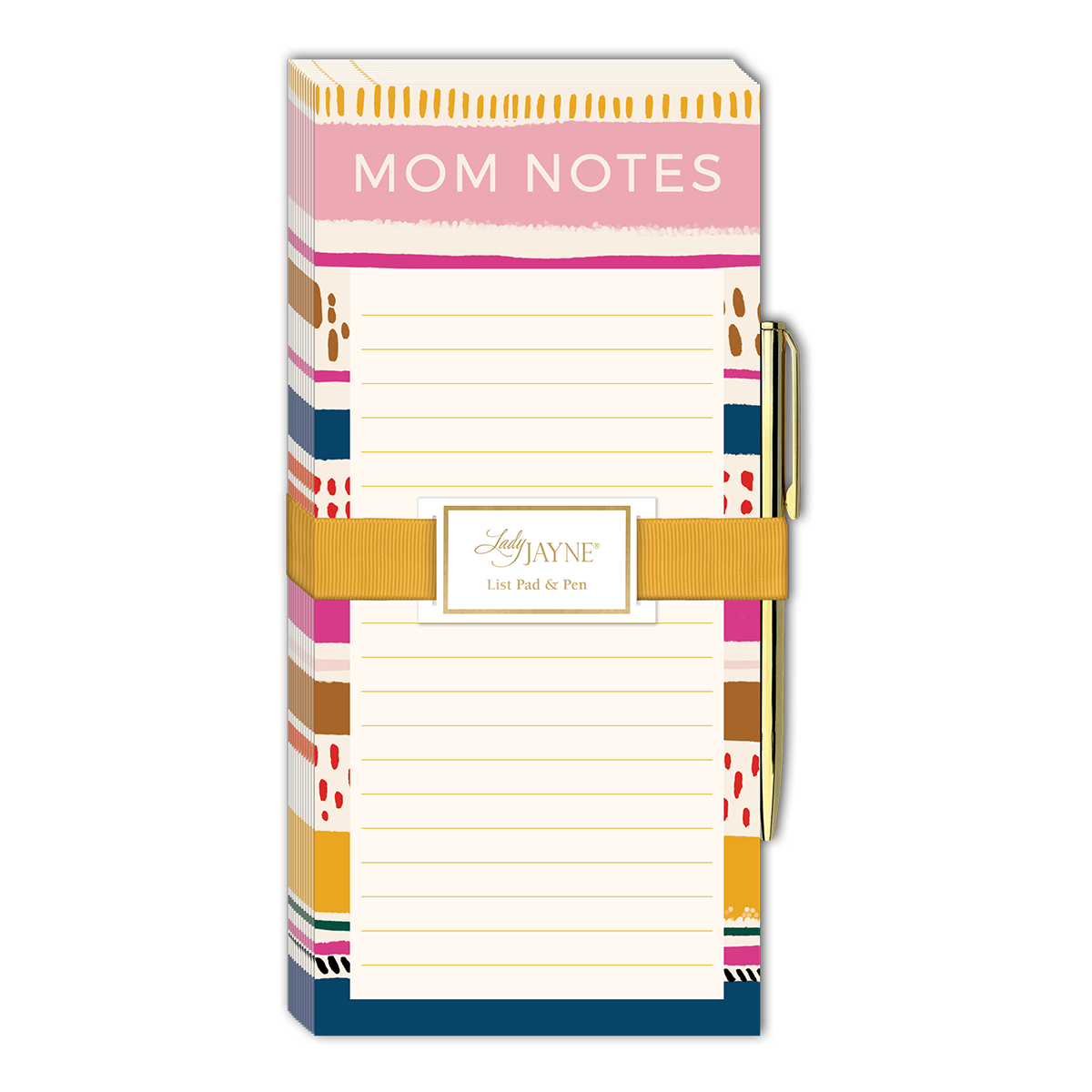 Stripe Magnetic List Pad With Pen Product