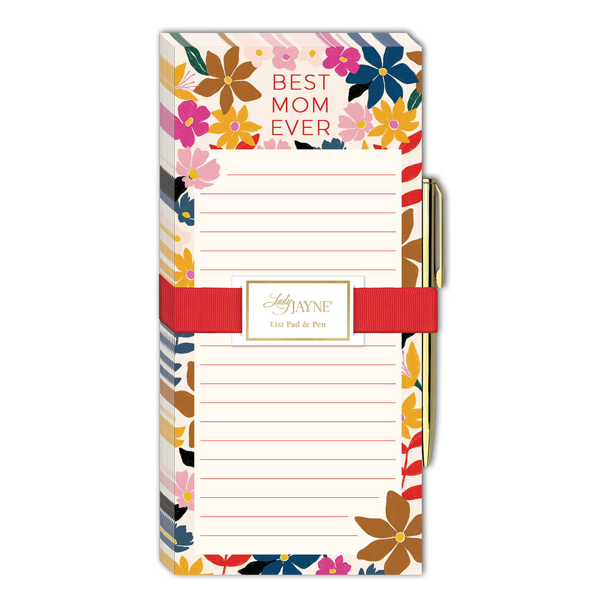 Floral Magnetic List Pad With Pen Product