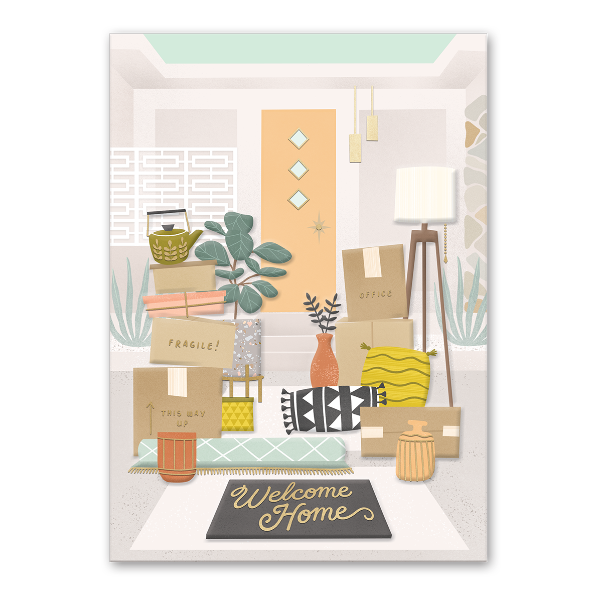 Midcentury House Greeting Card Product