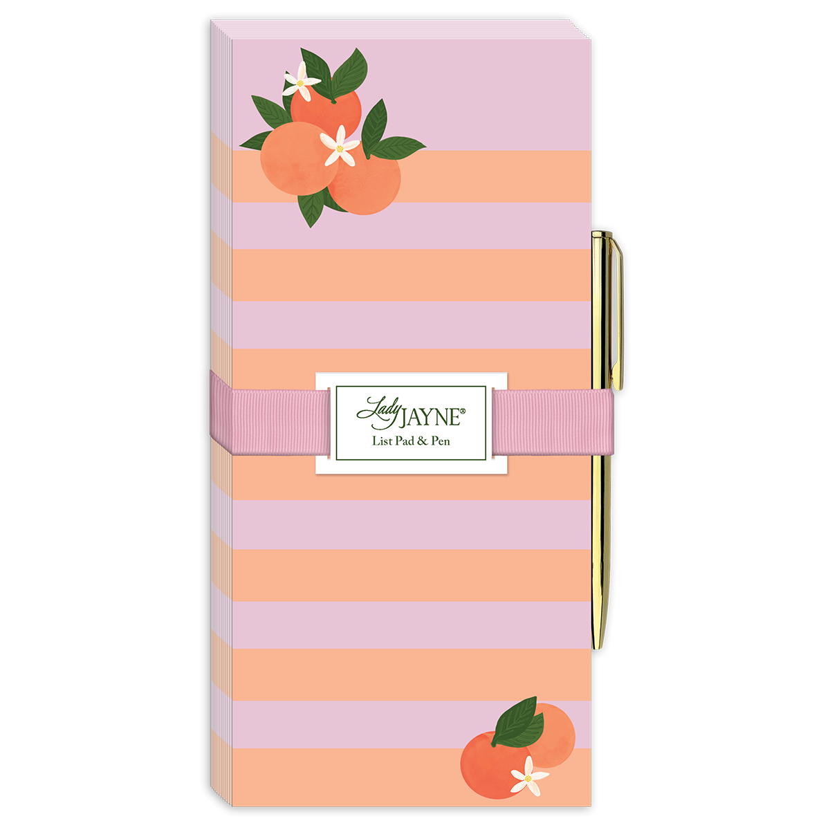 Fruit & Fleur Oranges Magnetic List Pad With Pen Product